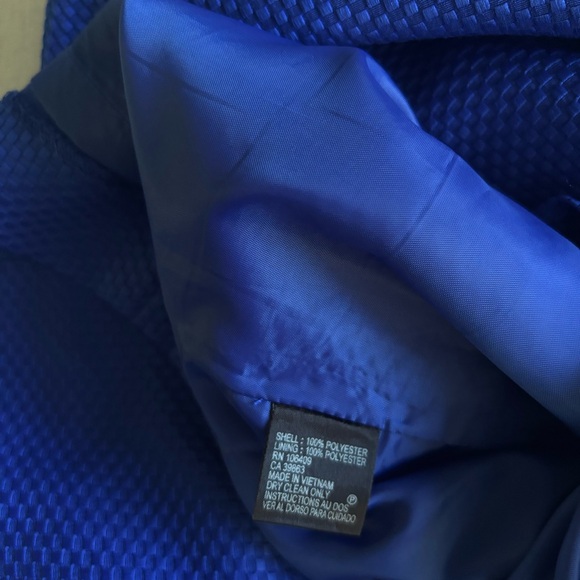 Tahari Arthur S. Levine Blue Sheath Dress Gold Buckle Size 4 Career Workwear - Picture 13 of 13